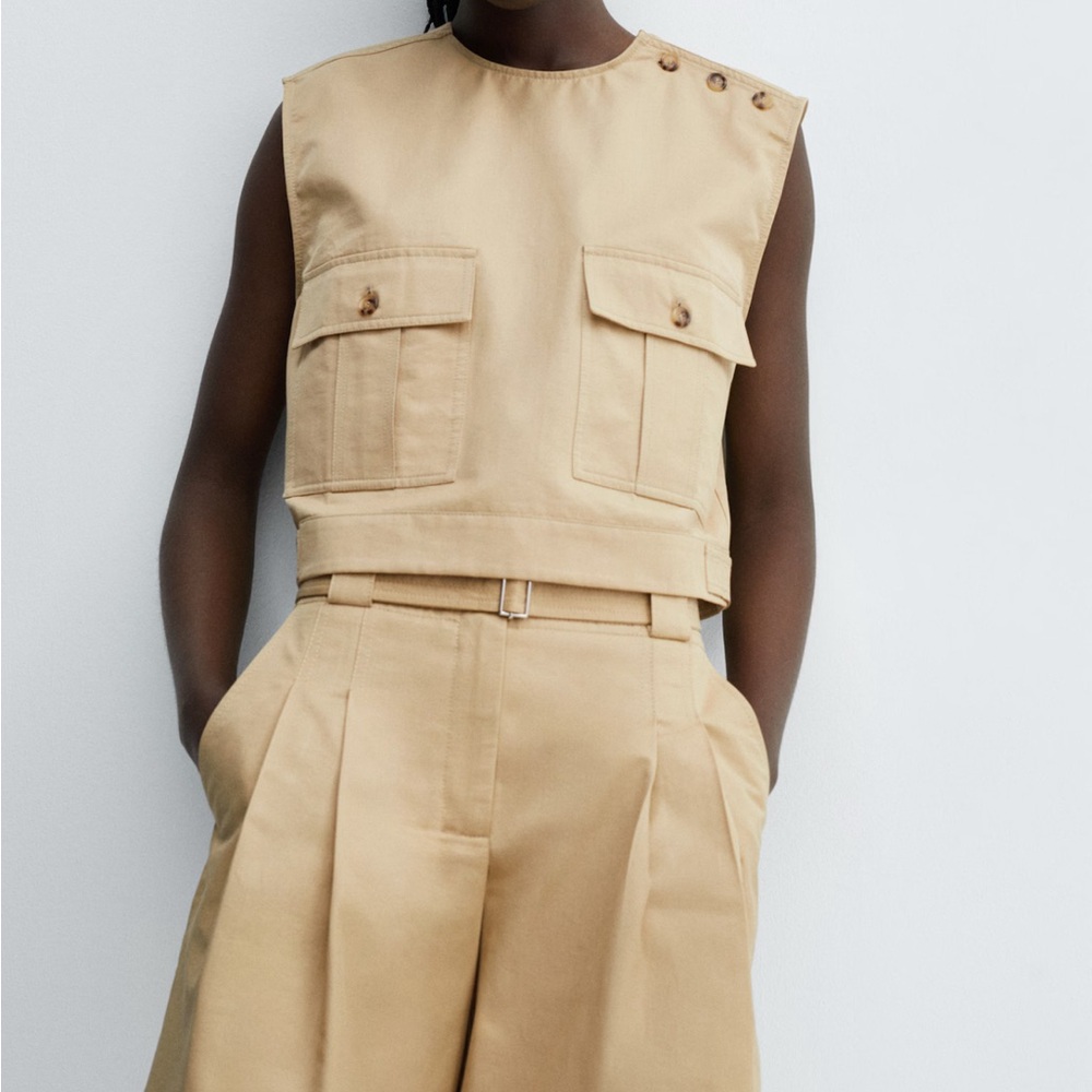 Mango Vest with Pocket Detail